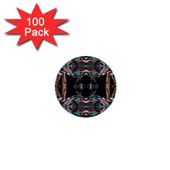 Fractal Math Design Backdrop 1  Mini Buttons (100 Pack)  by Sapixe