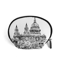 Line Art Architecture Church Accessory Pouches (small)  by Sapixe