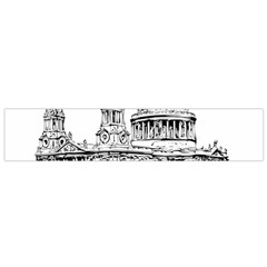 Line Art Architecture Church Small Flano Scarf by Sapixe