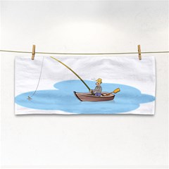 Fishing Fish Fisherman Boat Mare Hand Towel by Sapixe