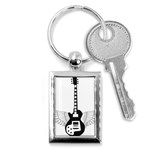 Guitar Abstract Wings Silhouette Key Chains (Rectangle)  Front
