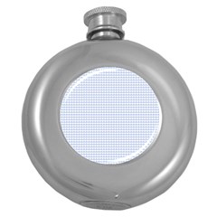 Alice Blue Hearts In An English Country Garden Round Hip Flask (5 Oz) by PodArtist