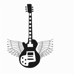 Guitar Abstract Wings Silhouette Large Garden Flag (two Sides) by Sapixe