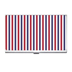 Usa Flag Red White And Flag Blue Wide Stripes Business Card Holders by PodArtist