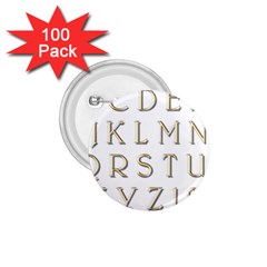 Letters Gold Classic Alphabet 1 75  Buttons (100 Pack)  by Sapixe