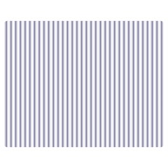 Mattress Ticking Narrow Striped Pattern In Usa Flag Blue And White Double Sided Flano Blanket (medium)  by PodArtist