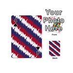 NY USA Candy Cane Skyline in Red White & Blue Playing Cards 54 (Mini)  Front - Spade4