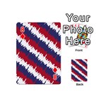 NY USA Candy Cane Skyline in Red White & Blue Playing Cards 54 (Mini)  Front - Diamond8