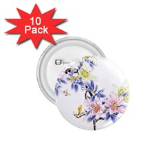 Lily Hand Painted Iris 1 75  Buttons (10 Pack) by Sapixe