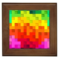 Abstract Background Square Colorful Framed Tiles by Nexatart