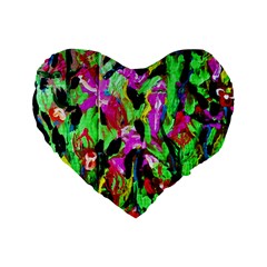 Spring Ornaments-2 Standard 16  Premium Flano Heart Shape Cushions by bestdesignintheworld