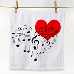 Singing Heart Face Towel Front