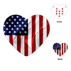 American Usa Flag Vertical Playing Cards (heart)  by FunnyCow