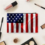 American Usa Flag Vertical Cosmetic Bag (Medium)  Back