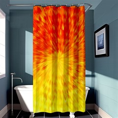 Abstract Explosion Blow Up Circle Shower Curtain 36  X 72  (stall)  by Nexatart