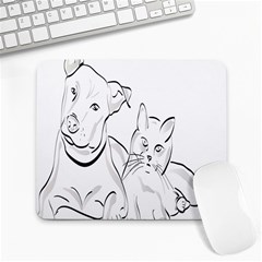 Dog Cat Pet Silhouette Animal Large Mousepads by Sapixe