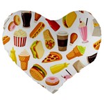 53356631 L Large 19  Premium Flano Heart Shape Cushions Front