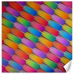 Colorful Textured Shapes Pattern                                      Canvas 16  X 16  by LalyLauraFLM