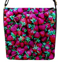 Pile Of Red Strawberries Flap Messenger Bag (s) by FunnyCow