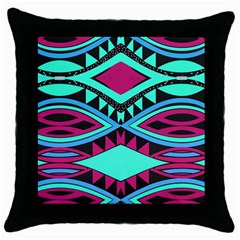 Ovals And Rhombus                                          Throw Pillow Case (black) by LalyLauraFLM