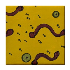 Swimming Worms Tile Coasters by snowwhitegirl