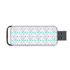 Hearts Butterflies White 1200 Portable Usb Flash (one Side) by snowwhitegirl