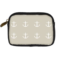 Lt Grey Anchors Digital Camera Leather Case by snowwhitegirl