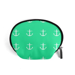 Seafoam Anchors Accessory Pouch (small) by snowwhitegirl