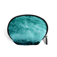 Green Ocean Splash Accessory Pouch (small) by snowwhitegirl