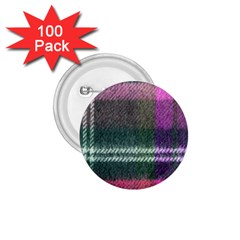 Pink Plaid Flannel 1 75  Buttons (100 Pack)  by snowwhitegirl