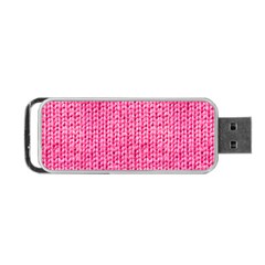 Knitted Wool Bright Pink Portable Usb Flash (two Sides) by snowwhitegirl