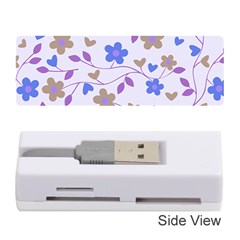 Blue Vintage Flowers Memory Card Reader (stick) by snowwhitegirl