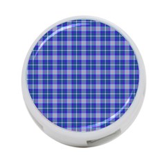 Blue Teal Plaid 4-port Usb Hub (two Sides) by snowwhitegirl