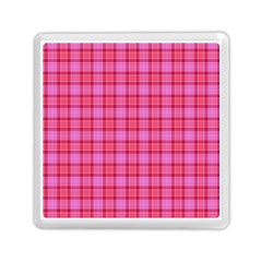 Valentine Pink Red Plaid Memory Card Reader (square) by snowwhitegirl
