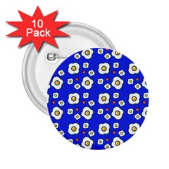 Eggs Blue 2 25  Buttons (10 Pack)  by snowwhitegirl