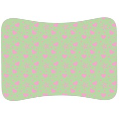 Hearts And Star Dot Green Velour Seat Head Rest Cushion by snowwhitegirl