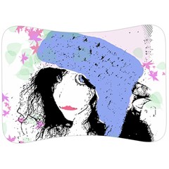 Girl With Hat Velour Seat Head Rest Cushion by snowwhitegirl