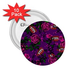 Purple  Rose Vampire 2 25  Buttons (10 Pack)  by snowwhitegirl