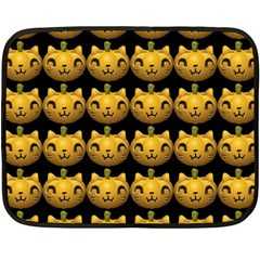 Cat Pumpkin Double Sided Fleece Blanket (mini)  by snowwhitegirl