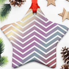 Ombre Zigzag 01 Ornament (star) by snowwhitegirl