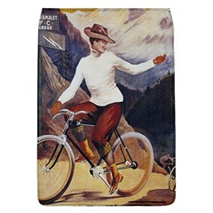 Woman On Bicycle Removable Flap Cover (l) by vintage2030