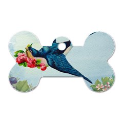 Blue Bird Dog Tag Bone (one Side) by vintage2030