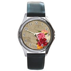 Flower 1646069 960 720 Round Metal Watch by vintage2030