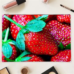 Red Strawberries Cosmetic Bag (xxl) by FunnyCow