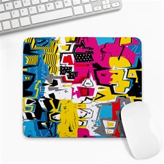 Distorted Shapes                                            Large Mousepad by LalyLauraFLM
