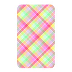 Pastel Rainbow Tablecloth Diagonal Check Memory Card Reader (rectangular) by PodArtist