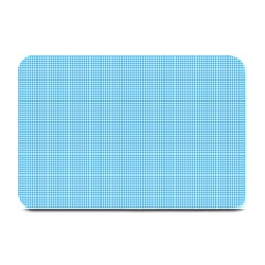 Oktoberfest Bavarian Blue Mini Houndstooth Check Plate Mats by PodArtist