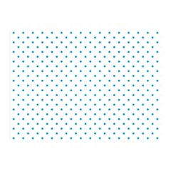 Mini Oktoberfest Bavarian Blue Polkadots On White Double Sided Flano Blanket (mini)  by PodArtist