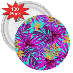 Tropical Greens Leaves Design 3  Buttons (100 Pack)  by Sapixe