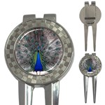 Peacock Bird Animals Pen Plumage 3-in-1 Golf Divots Front